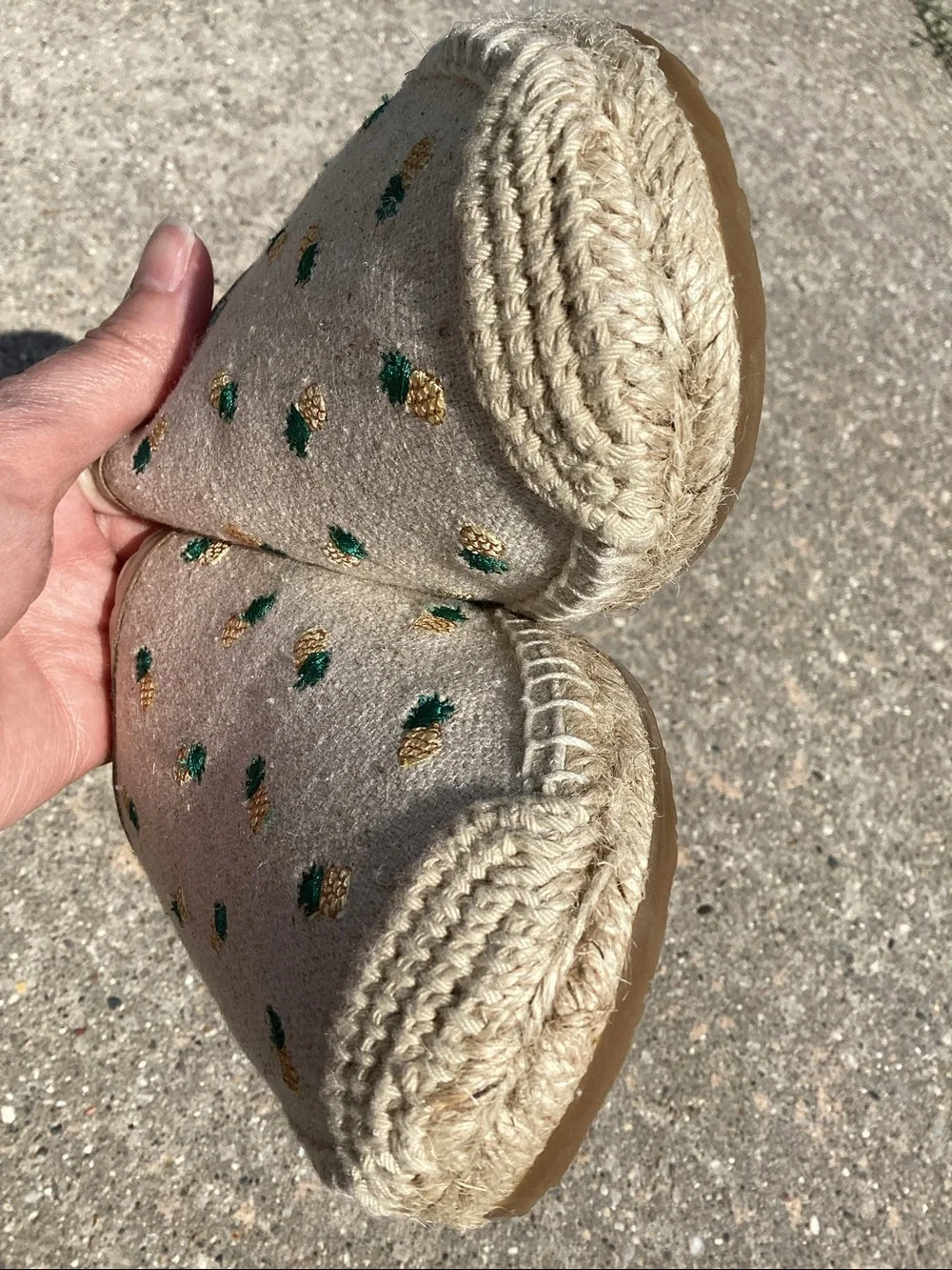 Kate Spade Rosie pineapple espadrille flats
